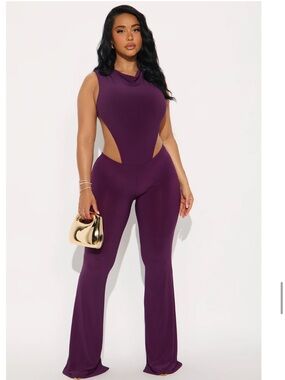 Fashion Nova Power Play Backless Pant Set